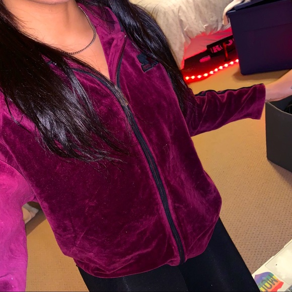 Velvet Zip Up Starter Hoodie - Picture 5 of 5